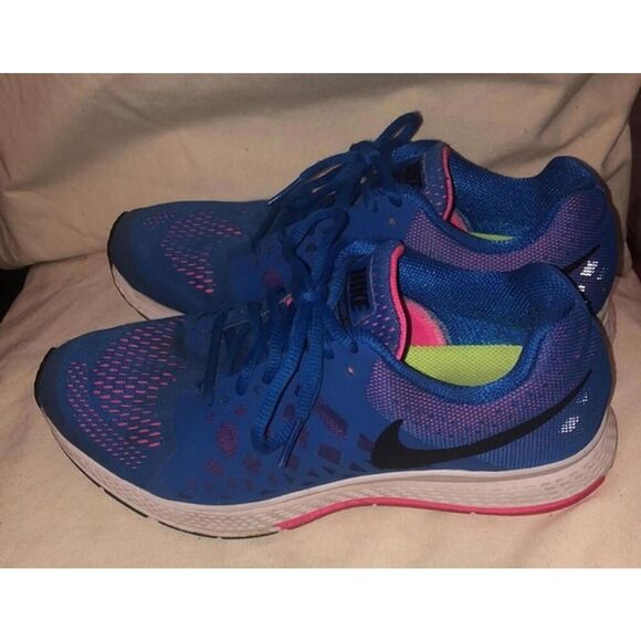Nike Zoom Ladies size 8 Shoes Womens Blue and Pink Running Walking Sports - Picture 2 of 7